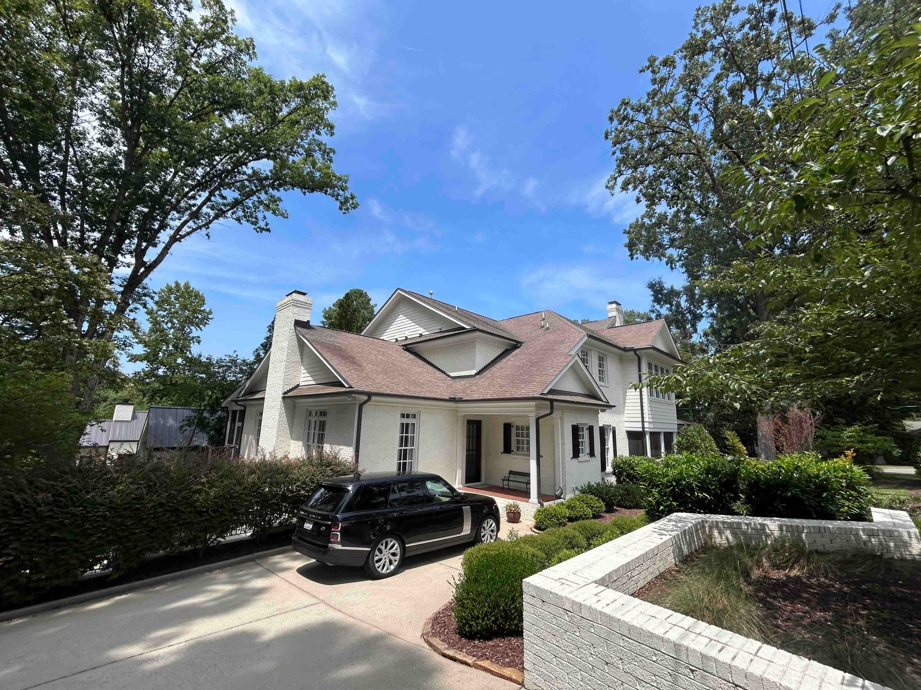 Roof Replacement by Emerald Roofing using Aged shingle roof before replacement